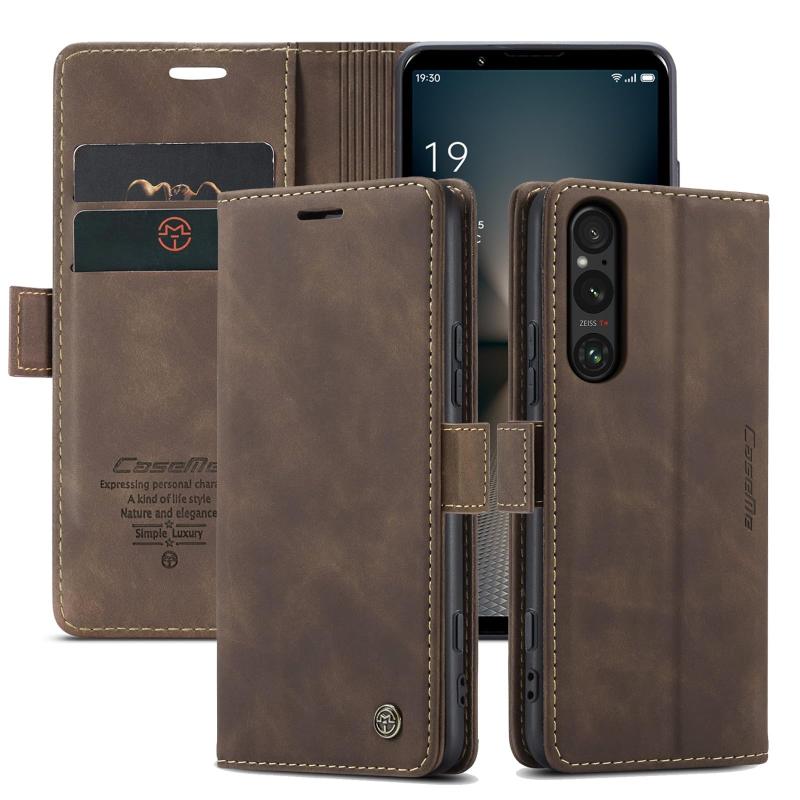 Xperia 1 VI ケース 手帳型 エクスペリア 1 VI 用 カバー OURJOY スマホケース 財布型 カード収納 横開き レザー TPU 耐衝撃 携帯カバー 横置き機能 マグネット式 おしゃれ