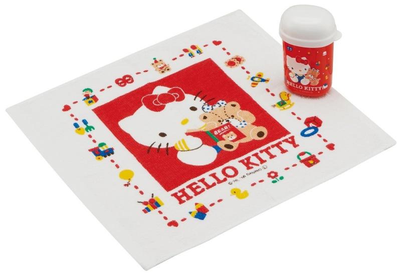 スケーター (skater) おしぼりセット ハローキティ 80'S サンリオ おしぼり ケース付 OA4