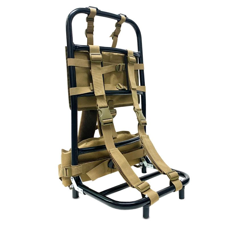 [PAKESI] キャリー 背負子 登山用 アルミ合金 ポータブル 折りたたみ式 耐荷重60KG 頑丈 バックパック外枠 釣り/キャンプ/アウトドア ブランク 37*25*73cm