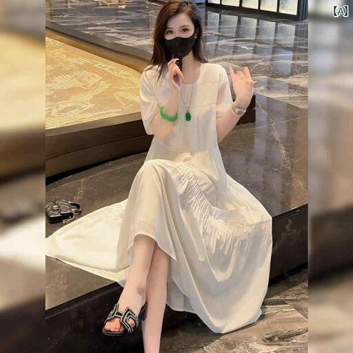 レディース ワンピース レディース 高級 ホワイト ドレス 夏の スタイル フレンチ ミドル 丈 スカート スリム エレガントな aライン レディース ワンピース レディース 高級 ホワイト ドレス 夏の スタイル フレンチ ミドル 丈 スカート スリム エレガントな aライン