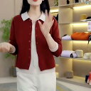 レディース トップス オシャレ 女性用 フェイク ツーピース ニット セーター 春秋用の 新型 コート 大きいサイズ 婦人服 年齢を 感じさせにくい の ネット...