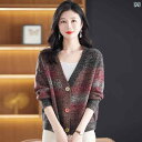 レディース トップス オシャレ 春 ユニークな セーター ショート コート 女性 秋冬 厚手 グラデーション マッチング スタイリッシュ 大きいサイズ 高級 中...