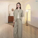 レディース ジャージ 楽ちん の 商品 カジュアル スポーツ スーツ 女性 春秋 2025 韓国 ゆったり 高級 ワイド レッグ パンツ ツーピース セット ス...