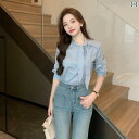 レディース かわいい 初秋 韓国 雰囲気 着こなし レース 長袖 白 シャツ 女性 高級 フレンチ 風小 トップス