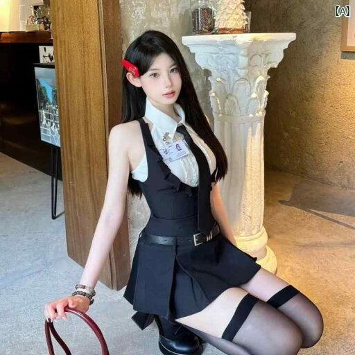 レディース トップス オシャレ 韓国 ホット ガール カレッジ スタイル サスペンダー スカート スーツ レディースな ホルターネック バック レス ノースリーブシャツ ベスト ハイウエスト aライン ドレス レディース トップス オシャレ 韓国 ホット ガール カレッジ スタイル サスペンダー スカート スーツ レディースな ホルターネック バック レス ノースリーブシャツ ベスト ハイウエスト aライン ドレス