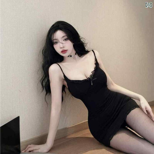 レディース トップス オシャレ 韓国 秋冬用 女性用 胸 パッド 付き レース小 サスペンダー ドレス な ホット ガール セクシー ヒップ スカート 体型 見せ インナー ショート レディース トップス オシャレ 韓国 秋冬用 女性用 胸 パッド 付き レース小 サスペンダー ドレス な ホット ガール セクシー ヒップ スカート 体型 見せ インナー ショート