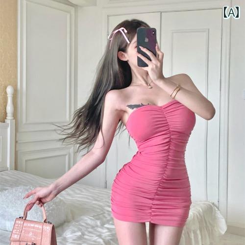 レディース トップス オシャレ 韓国 プリーツ チューブ トップ ラップ チェスト ショート ドレス セクシー ヒップ スカート タイト 春の レディース ホット ガール スリムフィット レディース トップス オシャレ 韓国 プリーツ チューブ トップ ラップ チェスト ショート ドレス セクシー ヒップ スカート タイト 春の レディース ホット ガール スリムフィット
