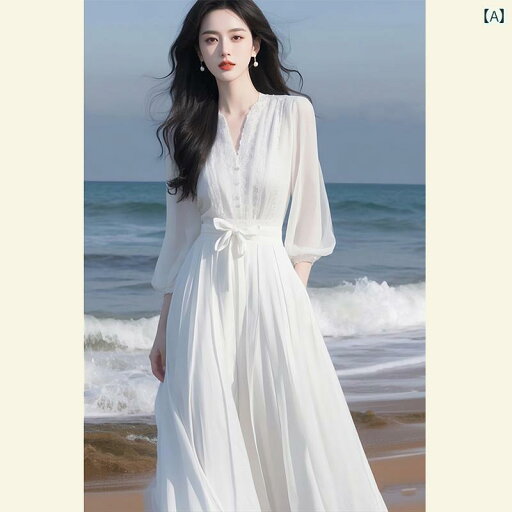 かわいい 春夏 初夏の 優しい 装い 高級で 精巧 軽い 高級 海辺の 休日 白い シルクシフォン ドレス かわいい 春夏 初夏の 優しい 装い 高級で 精巧 軽い 高級 海辺の 休日 白い シルクシフォン ドレス