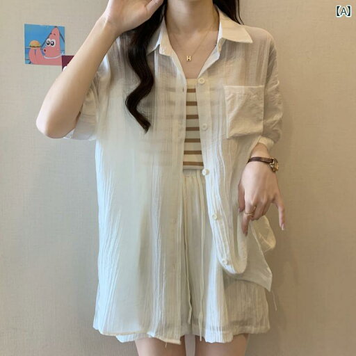 かわいい 春夏 大きめ サイズレディース 夏服 やや 太めの mm 日焼け防止 シャツ キャミソール ベスト ショーツ おしゃれな ストリート 3点 セットが 揃った セット かわいい 春夏 大きめ サイズレディース 夏服 やや 太めの mm 日焼け防止 シャツ キャミソール ベスト ショーツ おしゃれな ストリート 3点 セットが 揃った セット