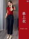 レディース コート 春 オシャレ 夏服は 綺麗で な 太めの mm 街 揚げ 大きいサイズ 婦人服 年齢 軽減 風 半袖 トップス ツーピース セットが 揃った