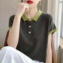 レディース コート 春 オシャレ 冷感 Tシャツ 半袖 フェイク ツーピース トップス 夏 ベース 2025 レディース 服 レディースポロシャツ