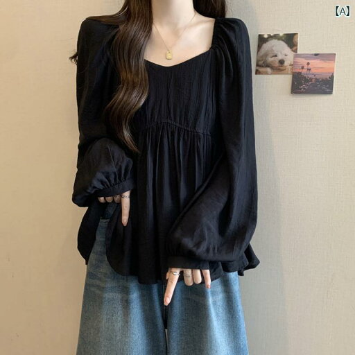 レディース トップス オシャレ 春夏 大きいサイズ 婦人服 太った 女の子 自己 予約の 推奨 ゆったり スクエアネックの 長袖 シャツは 腹を 覆い 腰を 細くする トップス レディース トップス オシャレ 春夏 大きいサイズ 婦人服 太った 女の子 自己 予約の 推奨 ゆったり スクエアネックの 長袖 シャツは 腹を 覆い 腰を 細くする トップス