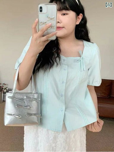 レディース トップス かわいい 春夏 夏の 優しい フレンチ シャツ 婦人服 大きいサイズ やや 太め mm スリム 半袖 スクエアネック トップス ハイウエスト 小さい レディース トップス かわいい 春夏 夏の 優しい フレンチ シャツ 婦人服 大きいサイズ やや 太め mm スリム 半袖 スクエアネック トップス ハイウエスト 小さい