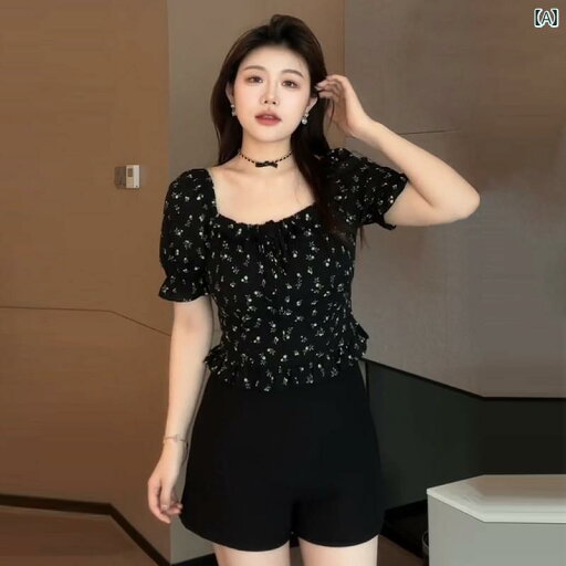 レディース トップス かわいい 春夏 大きいサイズ フレンチ ジェントル スタイル 花柄 ブラウス レディース 夏 ハイウエスト シャツ ミリ スリム スクエアネック ショート トップ レディース トップス かわいい 春夏 大きいサイズ フレンチ ジェントル スタイル 花柄 ブラウス レディース 夏 ハイウエスト シャツ ミリ スリム スクエアネック ショート トップ