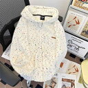 服 シンプル カラー ドットカーディガン セーター 男女兼用 厚手 フード付き 春秋 アメリカン スタイル ソフト ワックス コート