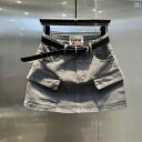 レディース スカート ショートパンツ アメリカン ホットティー ワークウェア デニムスカート レディース 2025 春夏な ハイウエスト スリム aライン ヒッ...