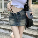 レディース スカート ショートパンツ 古風 レトロ ホット ガール デニムスカート レディース 春と 夏 タイト ハイウエスト aライン ヒップ スカート アン...