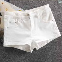 レディース スカート ショートパンツ ホット ガール レッド ローウエスト ストレッチデニム ショート パンツ レディース 春 小さめ スリム ストレート ヒッ...