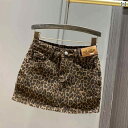 レディース スカート ショートパンツ ファッション ヒョウ 柄 デニムスカート 女性 ホット ガール aライン スカート ウエスタンスタイル 秋 スタイル ハイ...