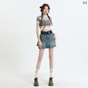 レディース スカート ショートパンツ ハイウエスト デニムスカート レディース 夏 スリム レトロ ホット ガール ヒップ ラップ aライン スカート アンチ ...