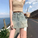 レディース スカート ショートパンツ デニムショートパンツ スカート 夏の ホット スタイル 2025 ハイウエスト スリム アンチ 露出 ガール aライン ヒ...