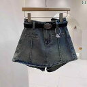 レディース スカート ショートパンツ レディース デニムスカート パンツ 2025夏 韓国 レトロ ハイウエスト 露出 防止 ワイド レッグ ショーツ