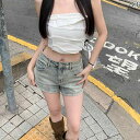 レディース スカート ショートパンツ 女性用 デニムショートパンツ ホット ガール 夏の スタイル アメリカン レトロ ハイウエスト スリム ヘビー aライン ...