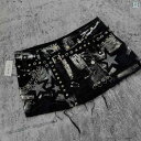 レディース スカート ショートパンツ フル 刺繍 スリム ヤ ビ 文化 ファッション ホット ガール スカート 秋冬 デニムスカート Y2K