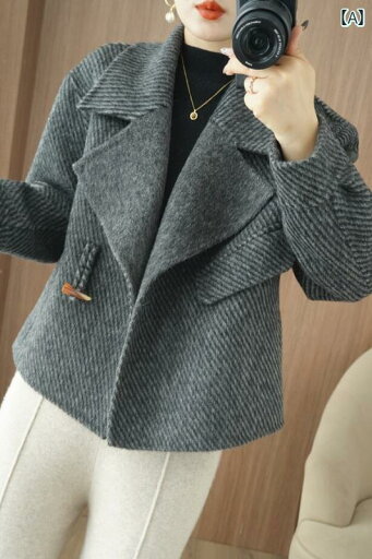レディース トップス かわいい 高級 ダブルフェイス カシミヤコート レディースジャケット ウィンドブレーカー ウール ボタン ハイエンド ショート スタイル 小さい サイズ レディース トップス かわいい 高級 ダブルフェイス カシミヤコート レディースジャケット ウィンドブレーカー ウール ボタン ハイエンド ショート スタイル 小さい サイズ
