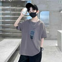 子供服 かわいい おしゃれ 男の子 半袖 Tシャツ 夏服 2025年新 スタイル中大 サイズ 子供用 おしゃれな 韓国 白 クールな トップス T