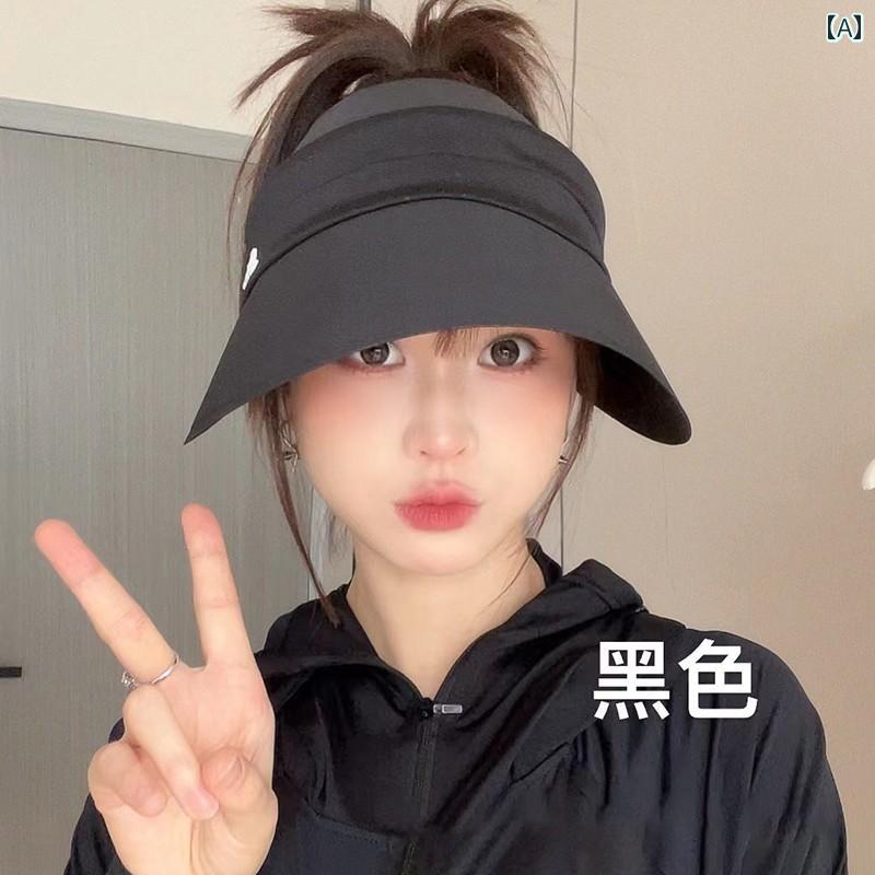 ヘアバンド かわいい 帽子 レディース 夏の 日よけ 帽子 屋外 日焼け防止 UV 保護 つば 広 韓国 旅行 ファッション(4)