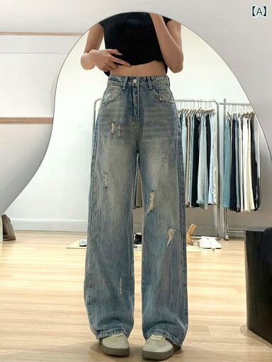 レディース ワイドパンツ デニム レトロ ブルーの 破れた ジーンズ 女性用 秋冬 ガール mm ハイウエスト スリム 洋 ナシ型 ワイド レッグ パンツ レディース ワイドパンツ デニム レトロ ブルーの 破れた ジーンズ 女性用 秋冬 ガール mm ハイウエスト スリム 洋 ナシ型 ワイド レッグ パンツ