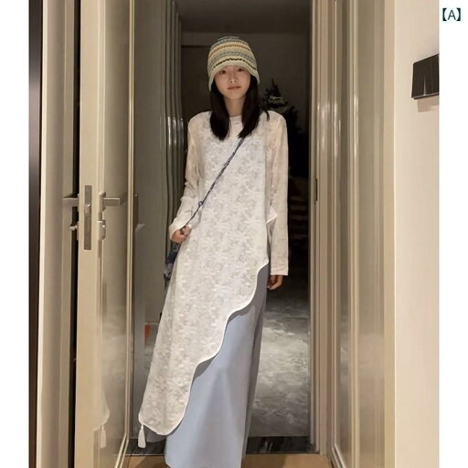 レディース トップス かわいい 春夏 レディースの 不規則な レースの チュールの 日焼け防止 ブラウス ミディアムと ロングの アウター メッシュシャツ レイ ヤード トップ レディース トップス かわいい 春夏 レディースの 不規則な レースの チュールの 日焼け防止 ブラウス ミディアムと ロングの アウター メッシュシャツ レイ ヤード トップ