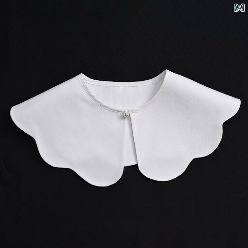 レディース トップス かわいい 波の 縁の シンプル 小さい ショールの つけ 襟の 肩の 雲の 白の 女性 春秋 すべての マッチの ケープ ファッションの 装飾的な 襟 レディース トップス かわいい 波の 縁の シンプル 小さい ショールの つけ 襟の 肩の 雲の 白の 女性 春秋 すべての マッチの ケープ ファッションの 装飾的な 襟