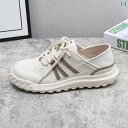 レディース スニーカー かわいい 革 通気性 軽量 ソフト ソール ランニング シューズ 女性用 2025 春 浅い 口 滑り止め 快適 カジュアル スポーツ