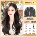ウィッグ ロング ロングヘア 女性用 ウィッグ ロング ヘア フル ヘッド セット ナチュラル ファッション シミュレーション 人 毛新 ビッグウェーブ カーリ...