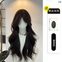 ウィッグ ロング ロングヘア 【 贅沢に 迷う】 韓国 秋冬 ミドル パート ビッグウェーブ シミュレーション カーリー ウィッグ フル ヘッド セット 女性用