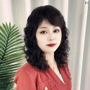 フルウィッグ かわいい ロング 女性用 ウィッグ セット ミディアム ロング カール ヘア ママ向け ビッグウェーブ ヘッド ピース リアル ウール ナチュラル