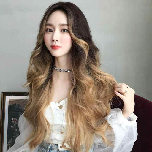フルウィッグ かわいい ロング ロング ヘア フル ヘッド セット 自然な ふわふわの 巻き 毛 大きい ウェーブ な ヘッドの 長い 毛の 女性用 ゴールデン ハンド カール ウィッグ フルウィッグ かわいい ロング ロング ヘア フル ヘッド セット 自然な ふわふわの 巻き 毛 大きい ウェーブ な ヘッドの 長い 毛の 女性用 ゴールデン ハンド カール ウィッグ