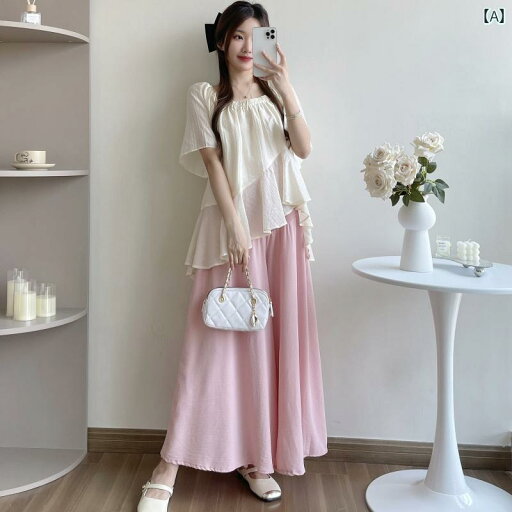 マタニティワンピース マタニティウエア マタニティ服 ファッション マタニティウェア 2024 夏 半袖 不規則 トップス ゆったり ワイド レッグ スカート パンツ ツーピース セット マタニティワンピース マタニティウエア マタニティ服 ファッション マタニティウェア 2024 夏 半袖 不規則 トップス ゆったり ワイド レッグ スカート パンツ ツーピース セット