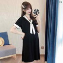 マタニティワンピース マタニティウエア マタニティ服 マタニティ サマー スーツ 半袖 大きいサイズトップス 夏 プロ スカート アウトウェア 授乳 ワンピース