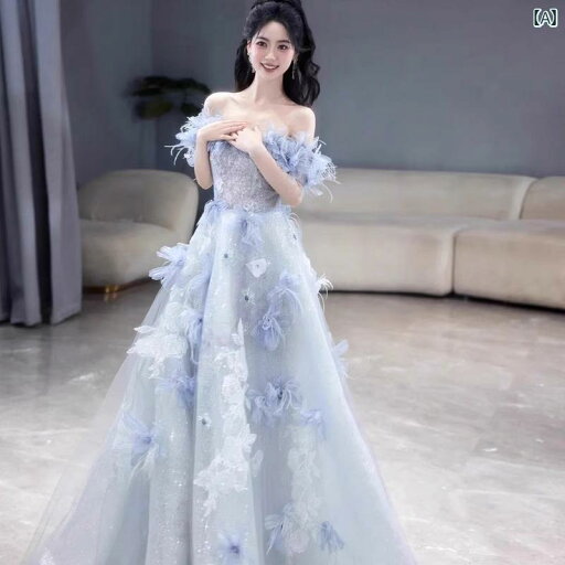 パーティードレス ドレスワンピース ロングワンピース 女性用 ブルーの イブニングドレス 高級 学生の 日 成人の 婚約 披露宴 プリンセス ドレス 声楽 美術 試験 司会 パーティードレス ドレスワンピース ロングワンピース 女性用 ブルーの イブニングドレス 高級 学生の 日 成人の 婚約 披露宴 プリンセス ドレス 声楽 美術 試験 司会
