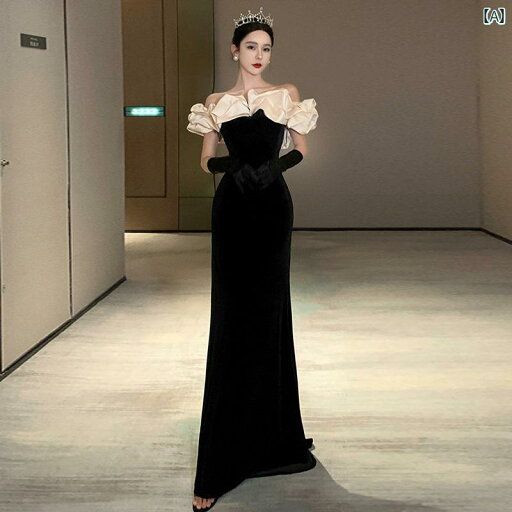パーティードレス ロングワンピース ドレス ワンショルダーの フレンチ イブニングドレス ハイエンド 婚約 式 祝賀 会の ドレス パーティー 誕生日 風 軽い 高級 ホスト キャットウォーク パーティードレス ロングワンピース ドレス ワンショルダーの フレンチ イブニングドレス ハイエンド 婚約 式 祝賀 会の ドレス パーティー 誕生日 風 軽い 高級 ホスト キャットウォーク