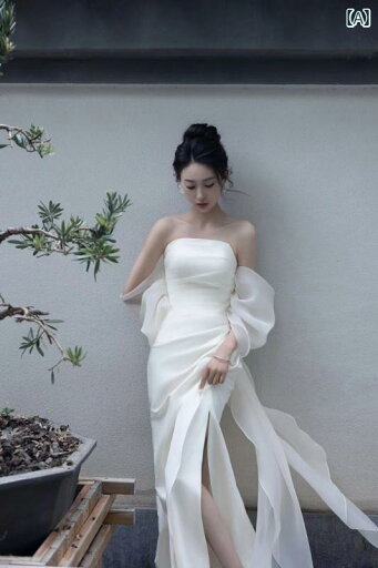 パーティードレス ロングワンピース ドレス フランスの な 高級 モーニング ドレス レディース 花嫁 軽い トースト 婚約 白い ウェディングドレス フェアリー パーティードレス ロングワンピース ドレス フランスの な 高級 モーニング ドレス レディース 花嫁 軽い トースト 婚約 白い ウェディングドレス フェアリー