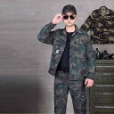迷彩 カモ柄 パンツ メンズ レディースの 夏の 迷彩 スーツ 屋外 作業着 軽量 通気性 耐摩耗 汚れ 防止 マルチ ポケット 服