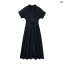 レディース トップス シャツ 【 ビーハッピー クラブ】 シャツ ワンピース レディース 夏服 2025 ウエスト ゆったり ポケット ロング スカート