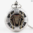 オシャレ シンプル 時計 スパイダー レトロ フリップ クォーツ 懐中時計 ネックレス ウォッチ メンズ レディースの 学生への ギフト 個性 精巧