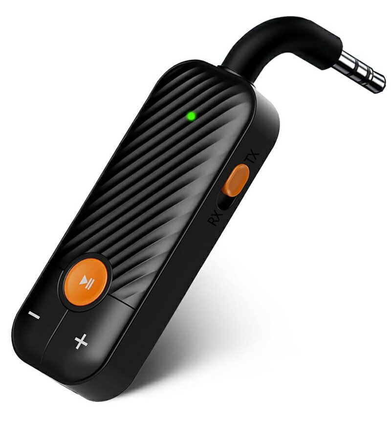 bluetooth トランスミッター テレビ SBC/AAC対応 Bluetooth 5.2 トランスミッター レシーバー ぶるーつーす送信機 2台に同時接続できる 超小型 Bluetooth送信機＆受信機&ハンズフリー通話車載スピーカーなど使用/TV/ホームステレオ3.5mmイヤホンジャック搭載のサムネイル