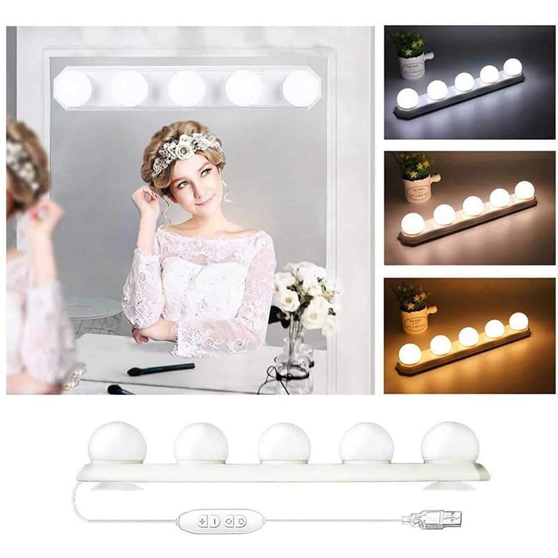 女優ライト メイク用LEDライト LEDミラーライト バー型 10段階調光 3段階調色 バスルームミラーランプ ..