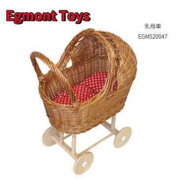 Egmont Toys エグモントトイズ 乳母車 おままごと ごっこ遊び 赤い布団 人形用 女の子 かわいい おもちゃ 誕生日 クリスマス プレゼント